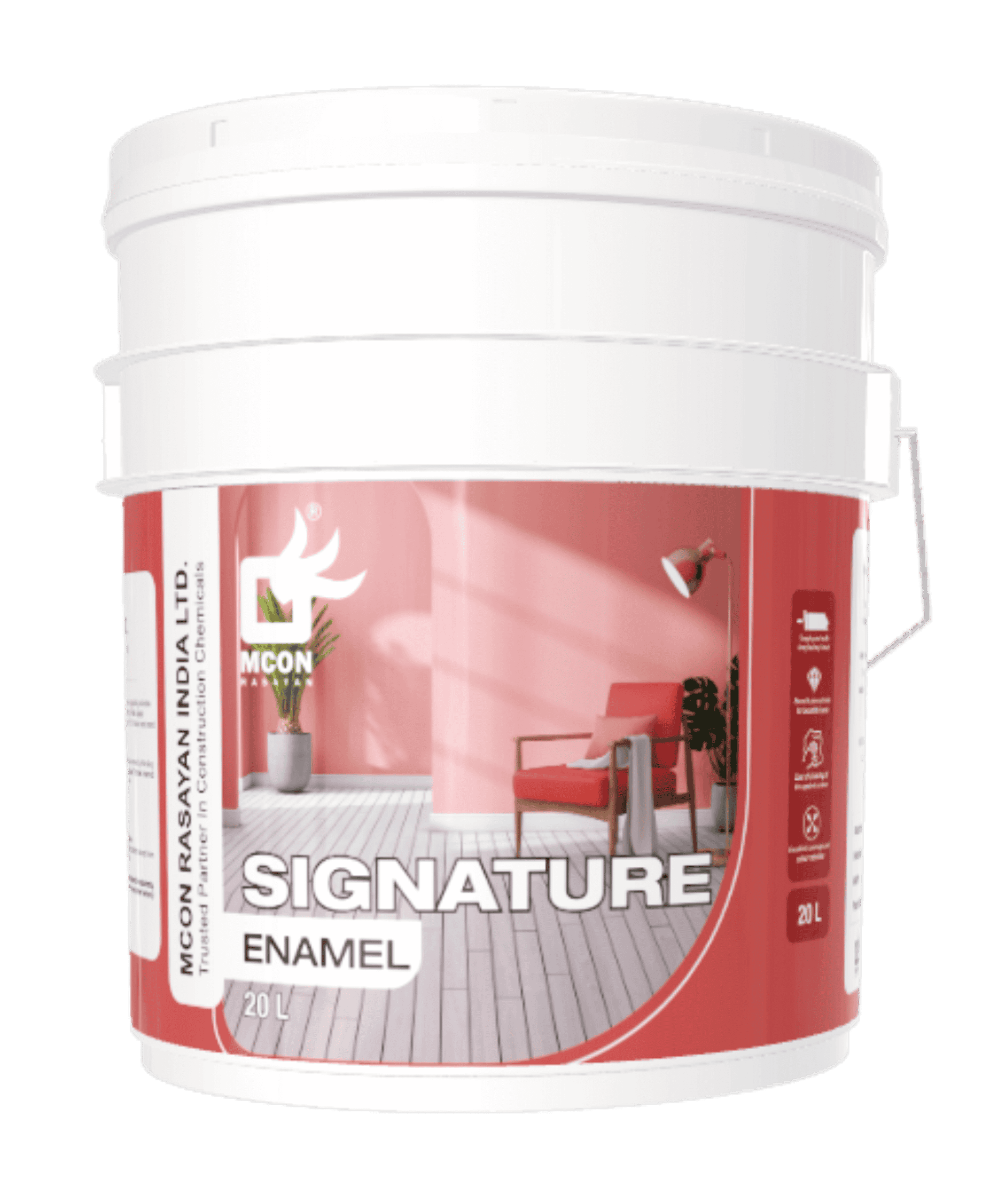 MCON Signature Premium Hi - Gloss Enamel 1 Signature premium high gloss enamel paint